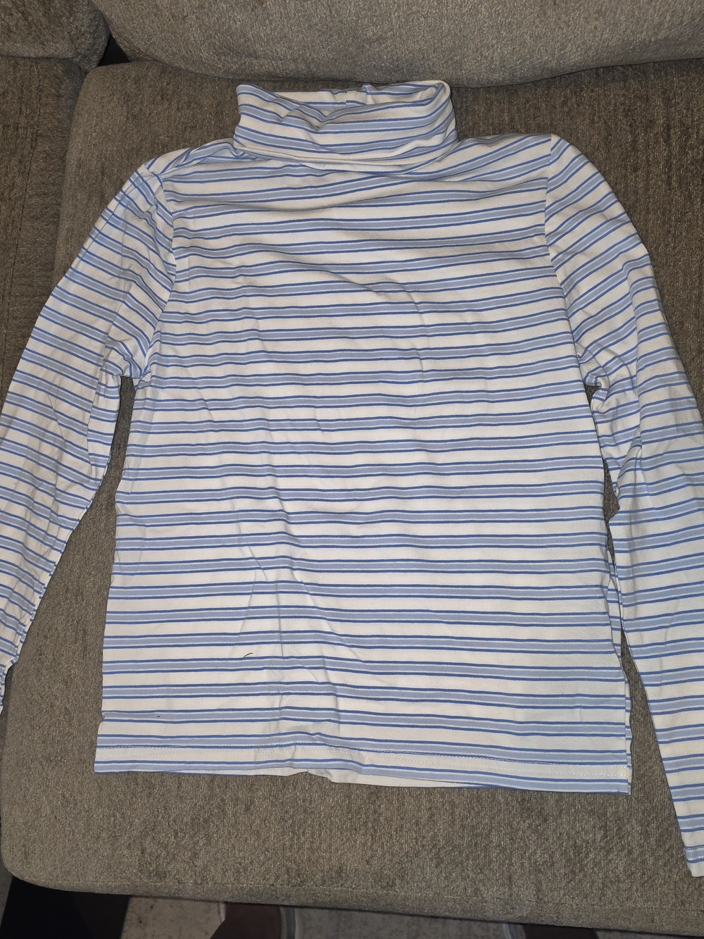 George Girls Blue & White Striped Turtleneck Long Sleeve Top XL